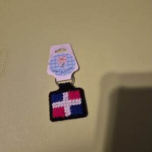 Colorful Keychain Dominican Republic Flag